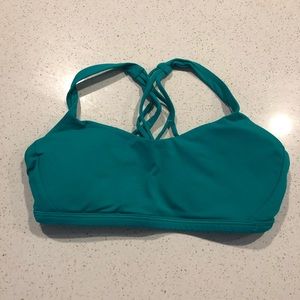 Teal lulu lemon sports bra